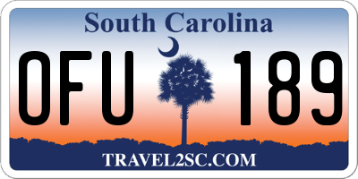 SC license plate OFU189