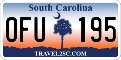 SC license plate OFU195