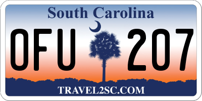 SC license plate OFU207