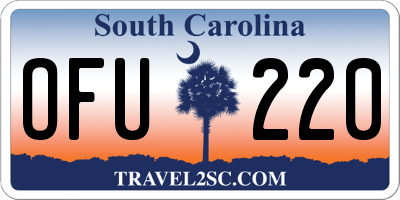 SC license plate OFU220