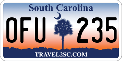 SC license plate OFU235