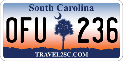 SC license plate OFU236