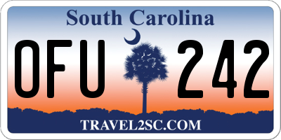 SC license plate OFU242