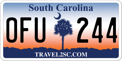 SC license plate OFU244
