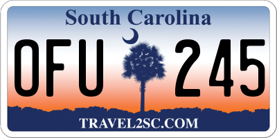 SC license plate OFU245