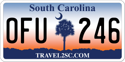 SC license plate OFU246