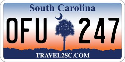 SC license plate OFU247