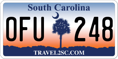SC license plate OFU248