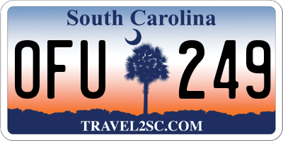 SC license plate OFU249