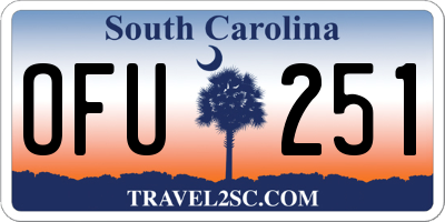 SC license plate OFU251