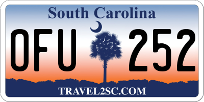 SC license plate OFU252