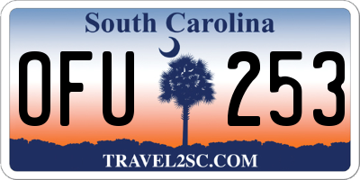 SC license plate OFU253