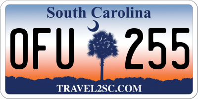 SC license plate OFU255