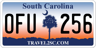 SC license plate OFU256