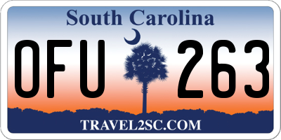 SC license plate OFU263