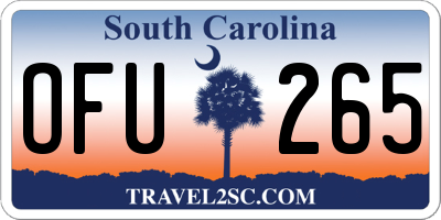 SC license plate OFU265