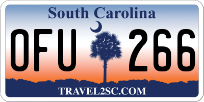 SC license plate OFU266