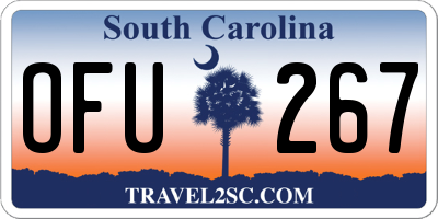 SC license plate OFU267