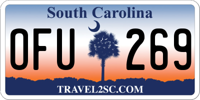 SC license plate OFU269