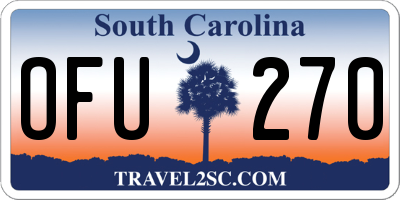 SC license plate OFU270