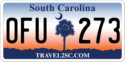 SC license plate OFU273