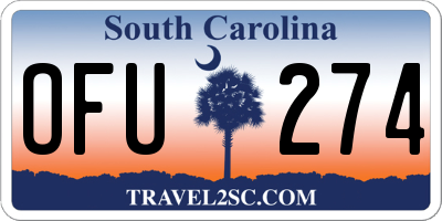SC license plate OFU274