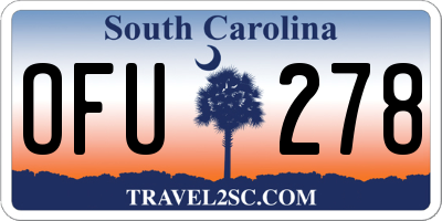 SC license plate OFU278