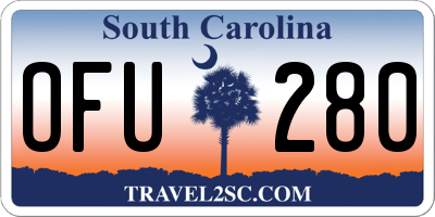 SC license plate OFU280