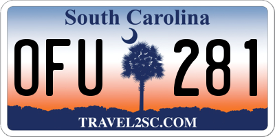 SC license plate OFU281