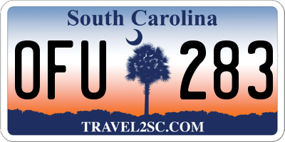 SC license plate OFU283
