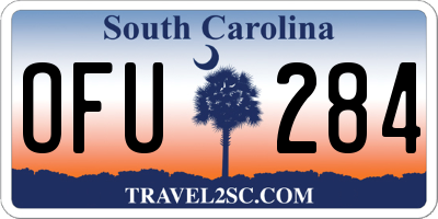 SC license plate OFU284