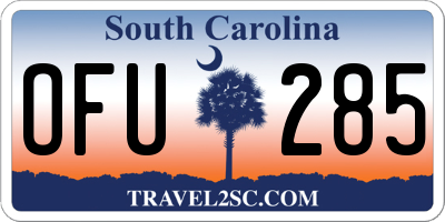 SC license plate OFU285
