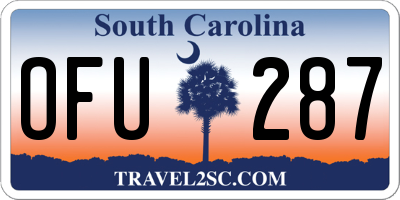 SC license plate OFU287