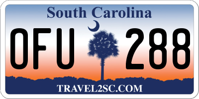 SC license plate OFU288