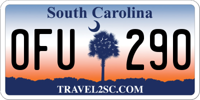 SC license plate OFU290