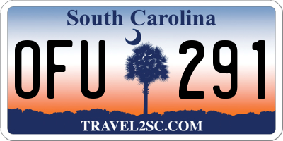 SC license plate OFU291
