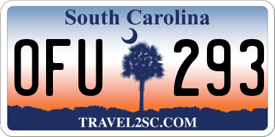SC license plate OFU293
