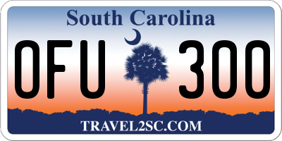 SC license plate OFU300