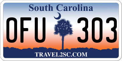 SC license plate OFU303