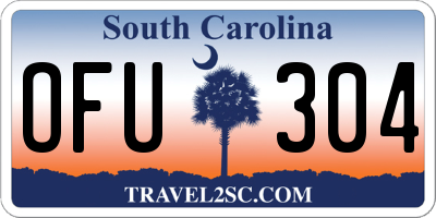 SC license plate OFU304