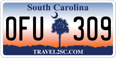 SC license plate OFU309