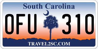 SC license plate OFU310