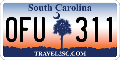 SC license plate OFU311