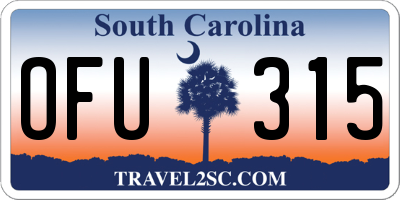SC license plate OFU315