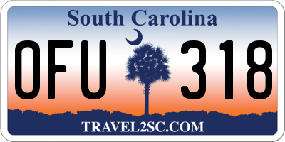 SC license plate OFU318