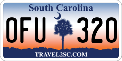 SC license plate OFU320