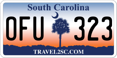 SC license plate OFU323