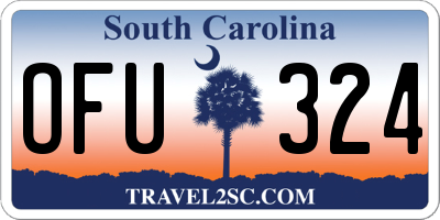 SC license plate OFU324