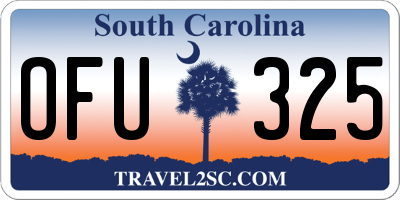 SC license plate OFU325