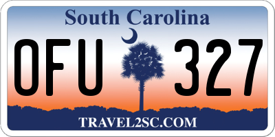 SC license plate OFU327